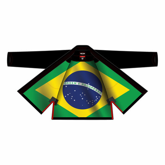BRAZILIAN PREMIUM SUBLIMATION PATRIOTIC BLACK BRAZILIAN JIU JITSU GI